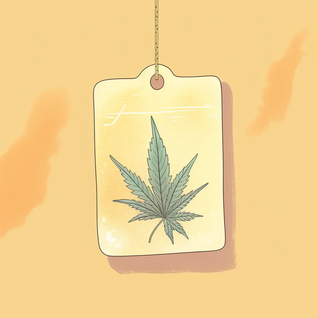 Ein Preisschild neben einem Cannabisblatt in Pastellfarben: Eine Botschaft an die Gesellschaft? Cannabis-Social-Clubs: Wie ein Preislabel mit einem Marihuanablatt in Mülheim an der Ruhr für Aufsehen sorgt